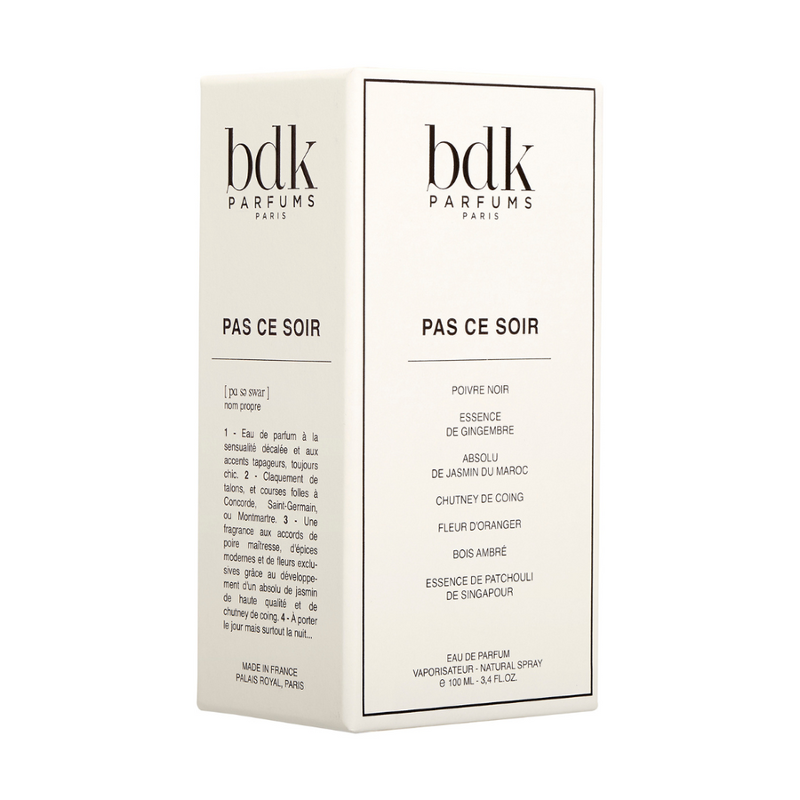 BDK Parfums Pas Ce Soir Eau de Parfum packaging