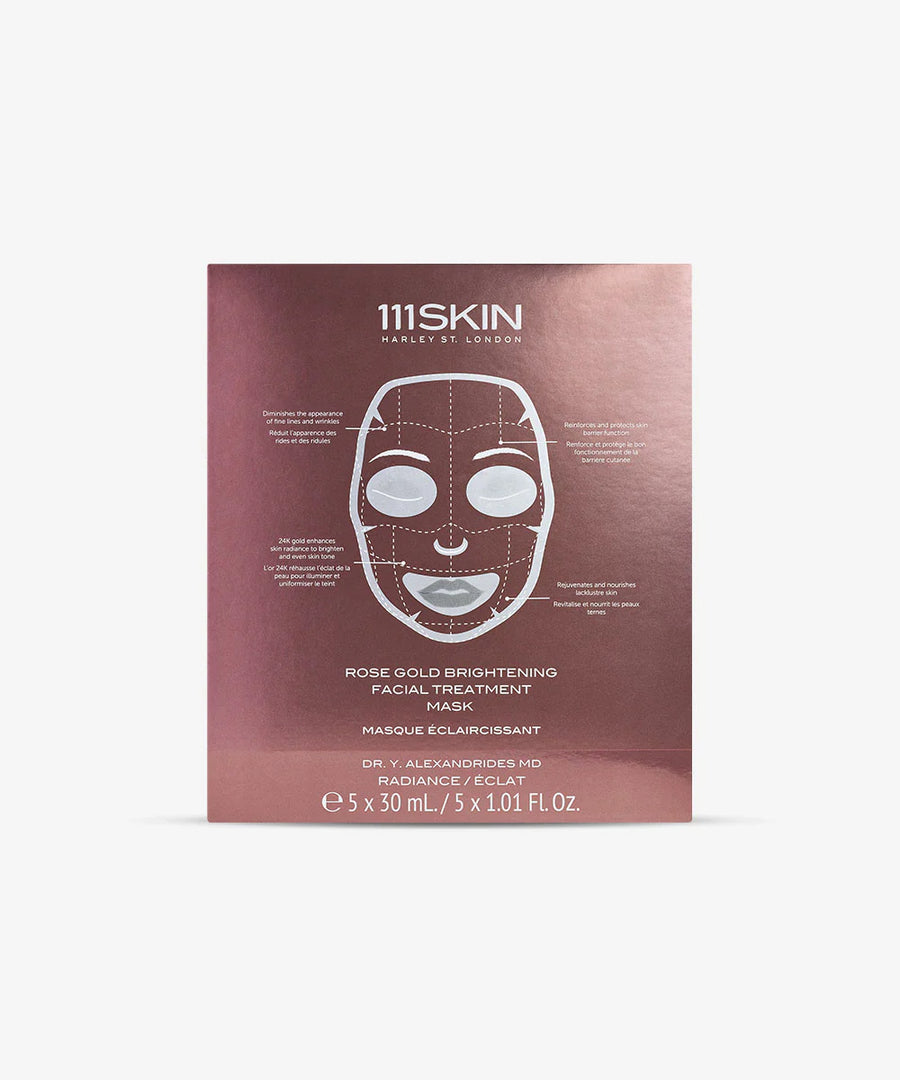 ROSE GOLD BRIGHTENING FACIAL TREATMENT MASK BOX 5
