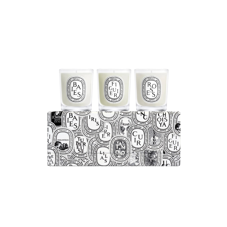 Set Of Small Candles (Baies / Berries, Fig Tree, Roses)