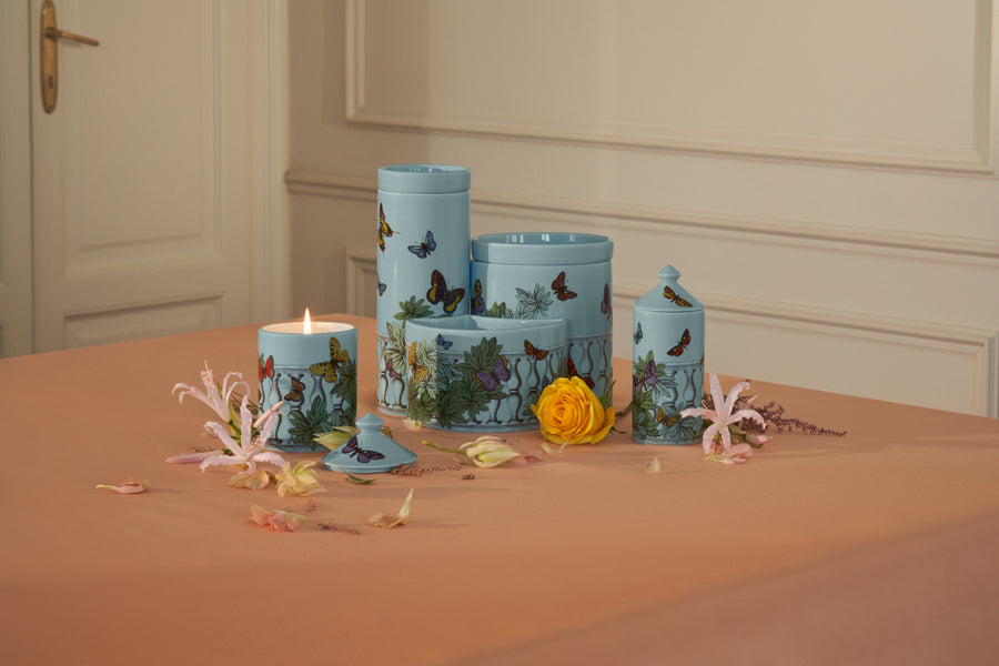 Se Poi Small Scented Candle Farfalle Balaustra - Fragrance Giardino Segreto