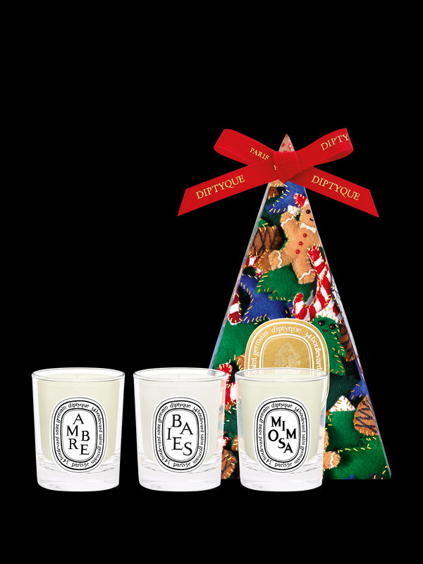 Surprise Pouch with 3 miniature candles Holiday Edition