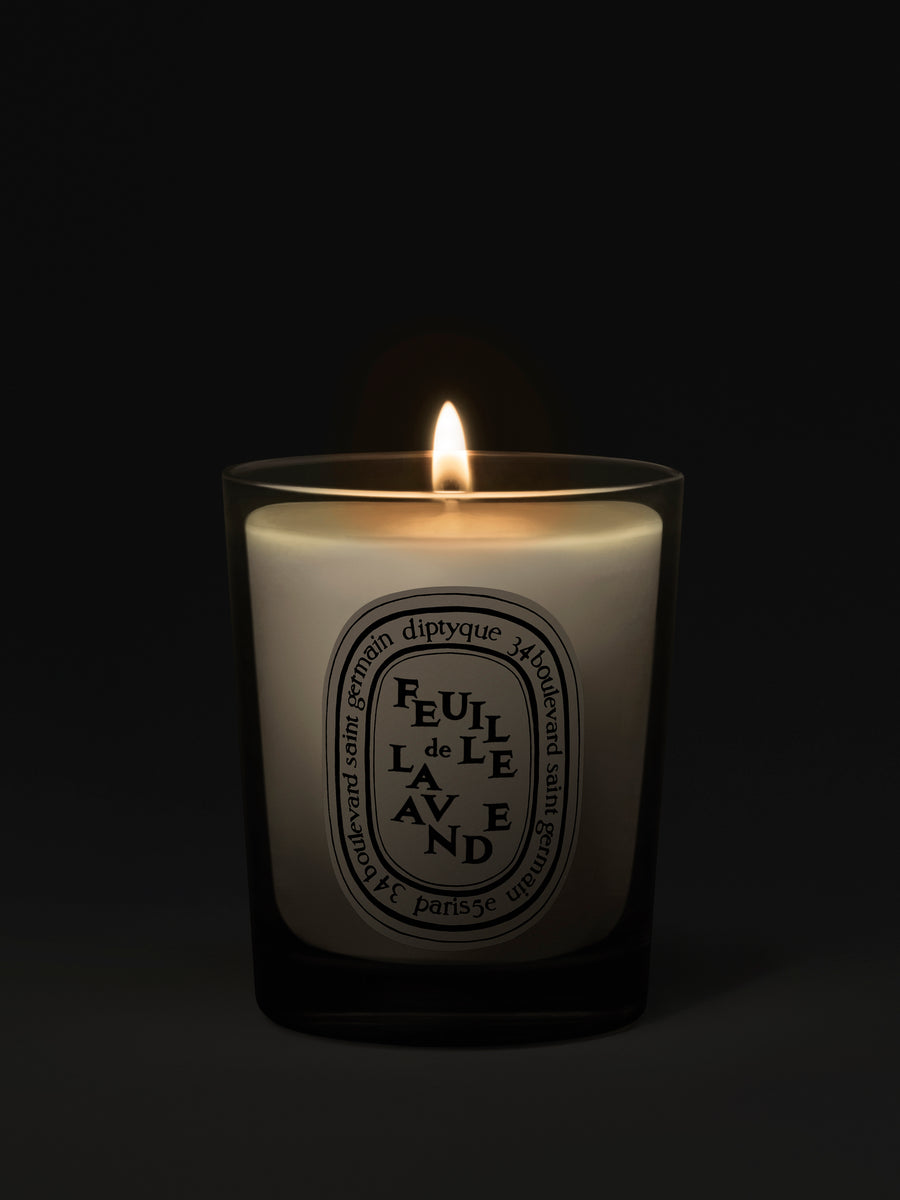 diptyque-feuille-de-lavande-small-scented-candle-70g-in-dark-background