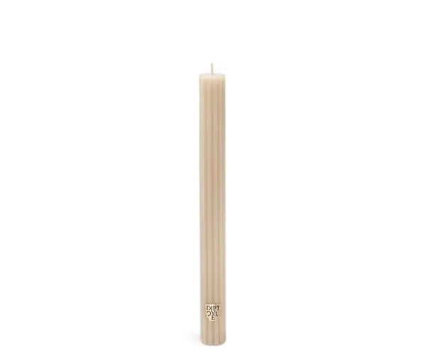 AMBRE / AMBER SCENTED RIBBED TAPER CANDLE LIMITED EDITION